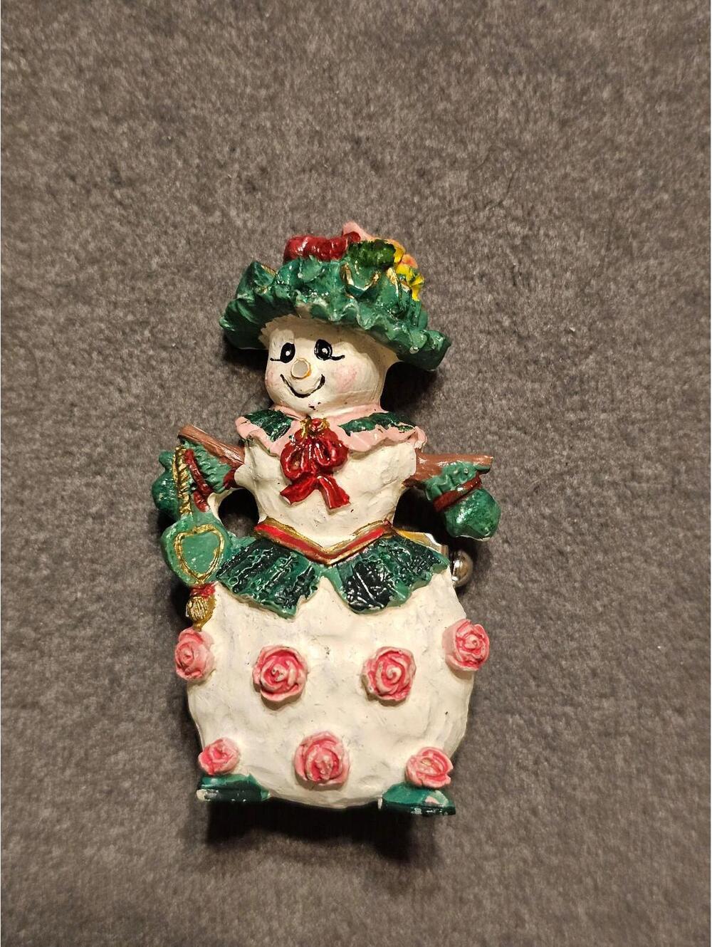 Snowman Lady Brooch